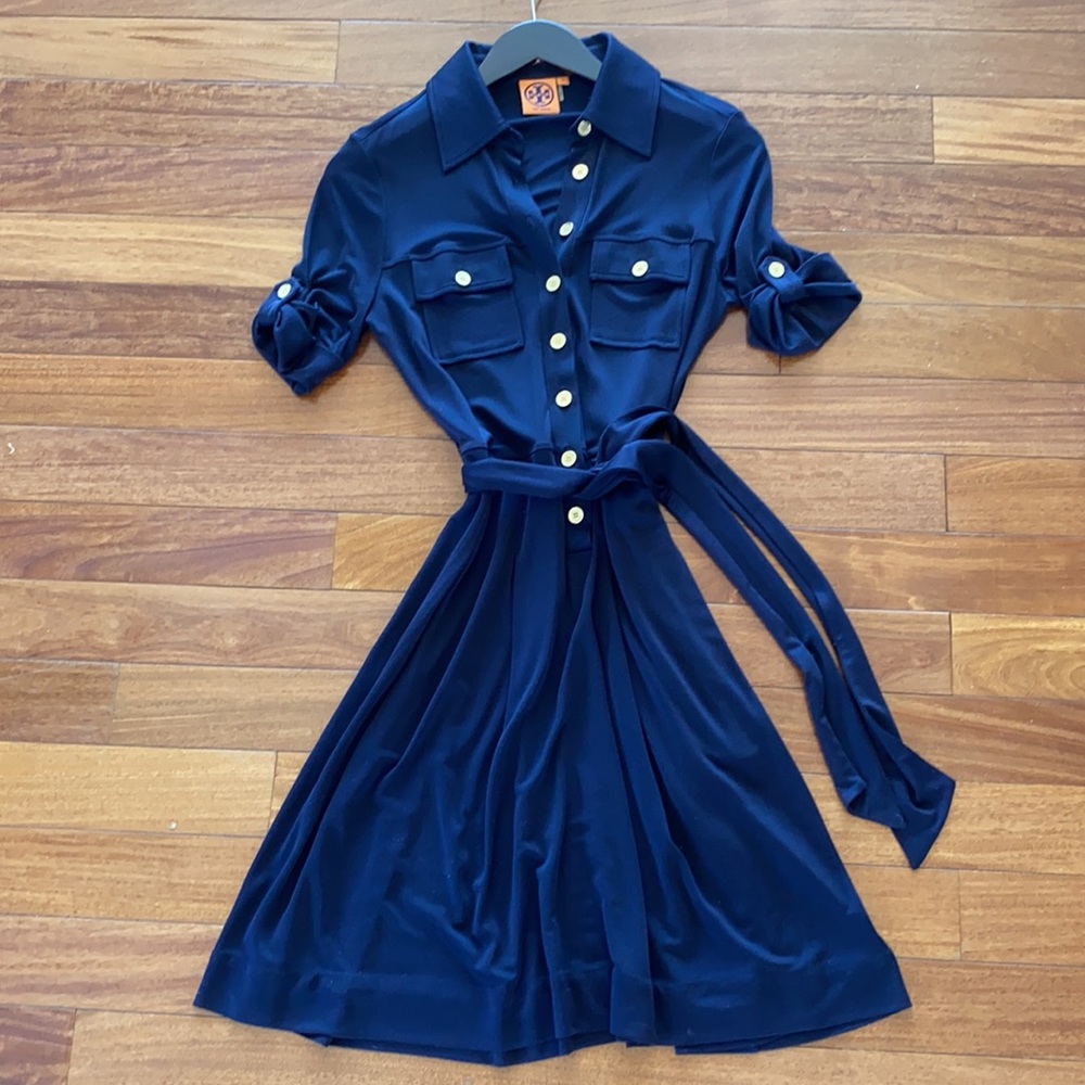New TORY BURCH Knit Midi Dress Pockets S
